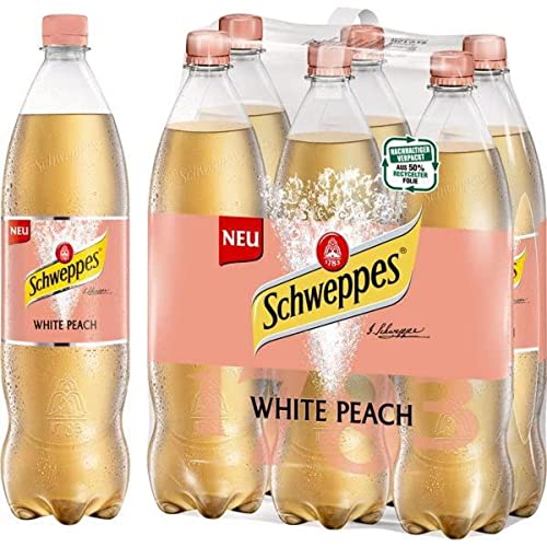 Schweppes White Peach, 6 x 1,25 l von Krombacher