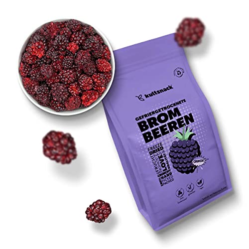 Kultsnack Gefriergetrocknete Brombeeren – 120 g – Gefriergetrocknete Früchte – Beeren als Snack & für Müslis – Süßigkeiten Ersatz – ohne Zusätze – 100% Natur (Vegan, Glutenfrei) von kultsnack