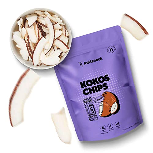 Kultsnack Kokoschips in Bester Premium Qualität – 1000 g – Kokos Chips Ungesüßt und Ungeschwefelt –Ohne Zucker und Ohne Konservierungsstoffe – Vegane Snack Chips (Glutenfrei) von kultsnack