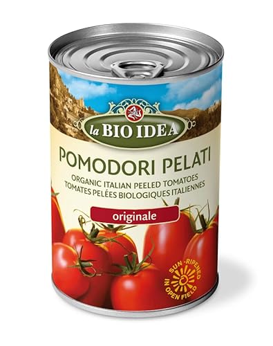 la BIO IDEA Geschälte Tomaten Dose, 12er-Pack (12 x 400g) - Geschälte Bio Tomaten in Tomatensaft von la BIO IDEA