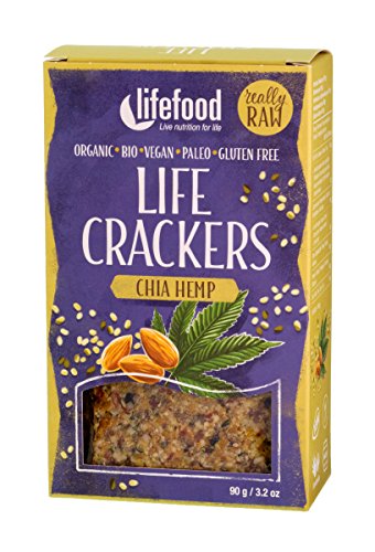 LIFEFOOD Life Crackers Chia-Hanf 90g (bio, roh, vegan) Pikantbrot von BFYSYO