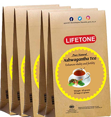 lifetone the tea for better life, ASHWAGANDHA Wurzeltee | Der Mood Booster | Bio Tee geschnitten | 100 Teebeutel 200 g von lifetone the tea for better life