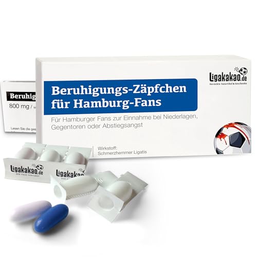 Hamburg Fanartikel BERUHIGUNGS-ZÄPFCHEN® für Hamburg Fanartikel Männer Geschenk Fußball von ligakakao