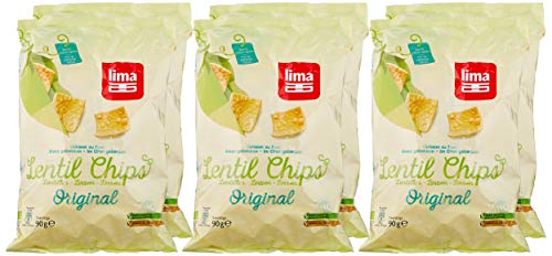 LIMA Linsen Chips Original, 6er Pack (6 x 90 g) von LIMA