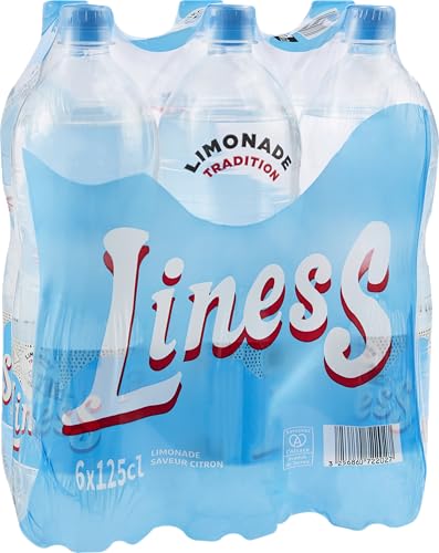 Packung mit 6 PET Flaschen 125 cl Limonade liness von liness