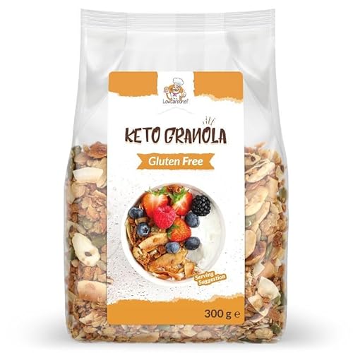 Lowcarbchef - Keto Granola (300 gr) - Eiweißreich - Glutenfrei - Müsli-Alternative - 2,9 g Kohlenhydrate pro Portion von lowcarbchef