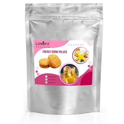 Luxofit, Cookie Butterkeks Energydrink Pulver, Taurinhaltiges Getränkepulver, leichte Zubereitung, Geschmacksintensiv, natürliche Farbstoffe, Energiebooster (1 Kg) von luxofit