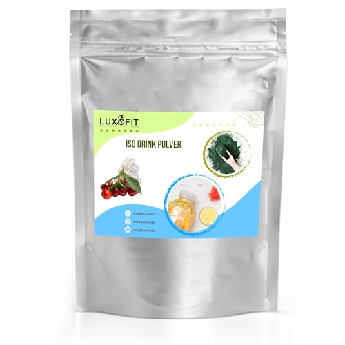 Luxofit Amarena Kirsch Isotonisches Getränkepulver, L-Carnitin, Elektrolytgetränk, Gesunde Hydration, geeignet für den Ausdauersport, Sportgetränk, Einfache Zubereitung (1 Kg) von luxofit