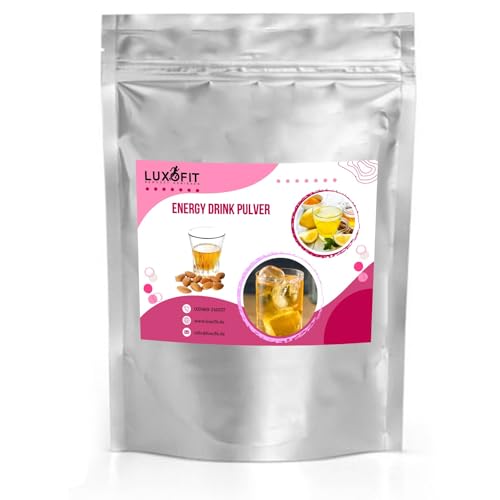 Luxofit Amaretto Geschmack allergenfreies Energy Drink Pulver, Geschmackvolles Koffeinpulver, Alkoholfrei, Natürliche Farbstoffe, Geschmackverfeinerung, Allergenfrei (333 g) von luxofit