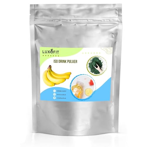 Luxofit Banane Isotonisches Getränkepulver, Sportgetränk, Natürliche Farbstoffe, Schnelle und einfache Zubereitung, Geschmacksintensiv, Made in Germany (10 Kg) von luxofit