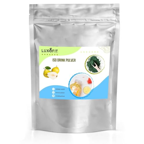 Luxofit Birne Isotonisches Getränkepulver, Sportgetränk, Isotonisch für Ausdauersportler, Natürliche Farbstoffe, Elektrolytgetränkepulver, schnelle Zubereitung (1 Kg) von luxofit