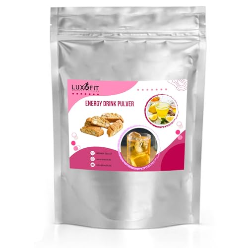 Luxofit Cantuccini Energydrink Pulver, Taurinhaltiges Getränkepulver, Allergenfrei. einfache Zubereitung, Italienische Geschmacksvielfalt, Geschmackserlebnis (100 Kg) von luxofit