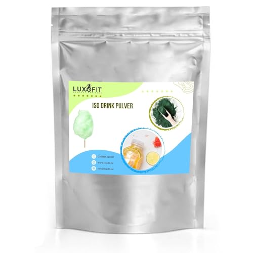 Luxofit Grüne Zuckerwatte Getränk isotonisch/Iso Drink Pulver, L-Carnitin, natürliche Farbstoffe, Sportgetränkepulver, schnelle und einfache Zubereitung (10 Kg) von luxofit