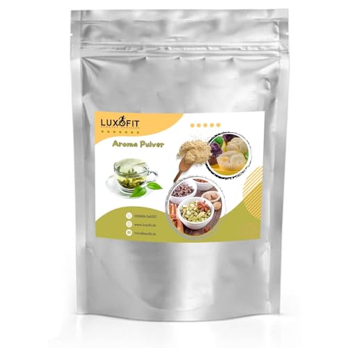 Luxofit Grüner Tee Aroma Pulver, Lebensmittel und Getränke aromatisieren, fruchtig und cremig, Süßspeisen verfeinern, Vegetarisch und Vegan, Made in Germany, GMO-Frei (200 g) von luxofit