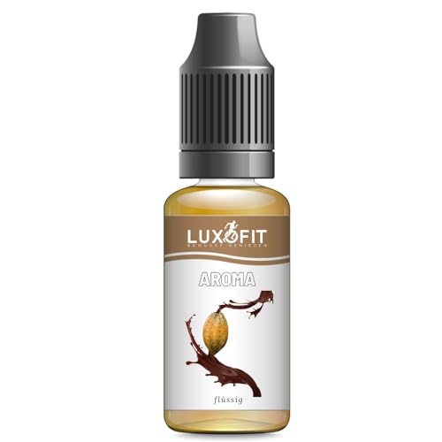 Luxofit Kakao Aroma flüssig, Geschmacksrichtungen für Küche und Gastronomie, Aromatisierung von Getränken und Lebensmitteln, Made in Germany, Vegetarisch und Vegan (1 L), Braun von luxofit