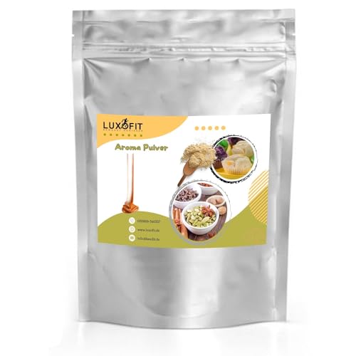 Luxofit Karamellmilch Aroma Pulver, Aromen für Lebensmittel und Getränke, Geschmackserlebnisse kreieren, Fruchtige Geschmacksrichtungen, Verfeinerung, Made in Germany, Vegan (1 Kg) von luxofit