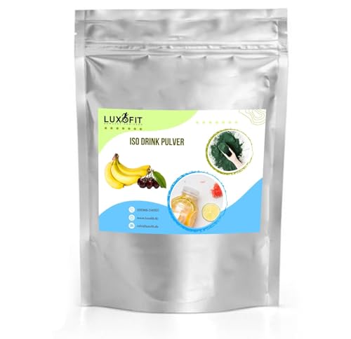 Luxofit KiBa Kirsch Banane Getränk isotonisch | Iso Drink Pulver, Sportgetränk, Erfrischendes Getränkepulver, L-Carnitin, schnelle und einfache Zubereitung (10 Kg) von luxofit