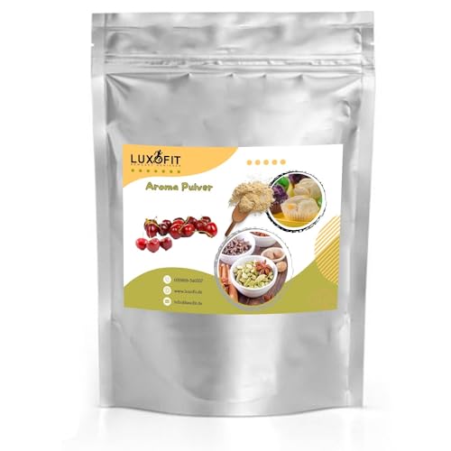 Luxofit Kirsche Aroma Pulver, Verfeinerung von Speisen und Getränke, Gourmet-Aromen, Vegan und vegetarisch, Einzigartige Kreationen, Geschmacksexperimente, Günstige Konditionen (1 Kg) von luxofit