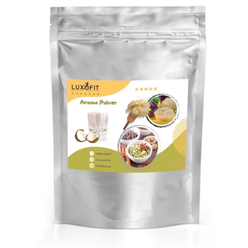 luxofit Kokosmilch Aroma Geschmack Pulver, Tropisches und Exotisches Backzusatz, Vielseitiges Geschmackspulver, für Küchenexperimente, Made in Germany (1 Kg) von luxofit