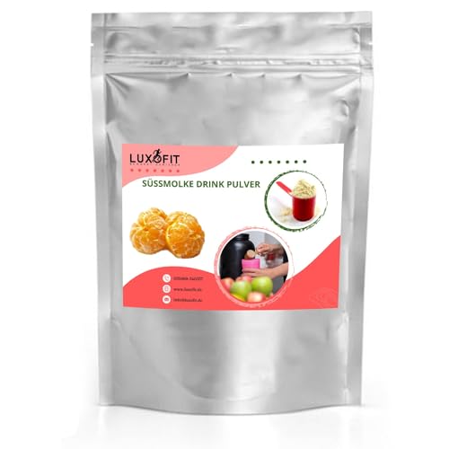 Luxofit Mandarine Süßmolke Drink Pulver mit Whey Protein, L-Carnitin Getränk, Sportlerernährung, Natürliche Farbstoffe, schnell und einfache Zubereitung (10 Kg) von luxofit