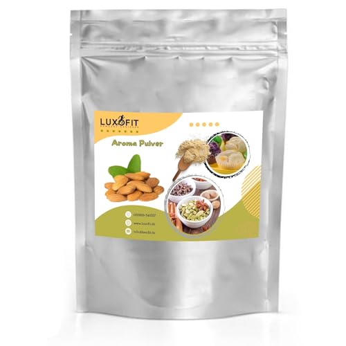 Luxofit Mandel Aroma Pulver, Pulveraromen für die Gastronomie und Küche, Vegan und Vegetarisch, Lebensmittel und Getränke aromatisieren, Made in Germany, GMO-Frei (1 Kg) von luxofit