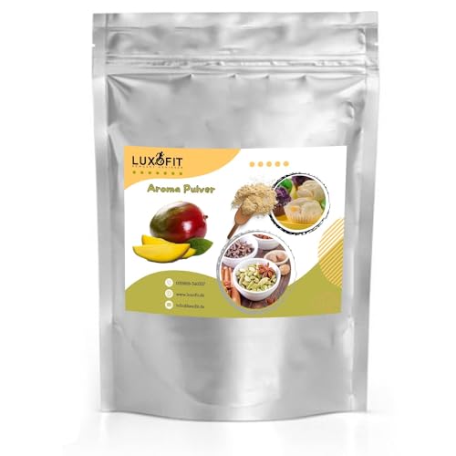 Luxofit Mango Aroma Pulver, Geschmacksverfeinerung für Lebensmittel und Getränke, Fruchtige Aromen, Vegetarisch und Vegan, GMO-Frei, Made in Germany, Raffinierte Geschmacksnoten (200 g) von luxofit