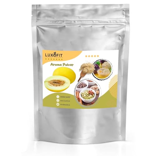 Luxofit Melone Aroma Pulver, Verfeinerung von Lebensmittel und Getränke, Made in Germany, Aromen für Gastronomie, Vegetarisch und Vegan, GMO-Frei, für besondere Anlässe (200 g) von luxofit