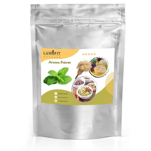 Luxofit Minze Aroma Geschmack Pulver, erfrischend und natürlich, für Lebensmittel und Getränke geeignet, Backzutat, Vielseitige Verwendungsmöglichkeiten, Made in Germany (1 Kg) von luxofit