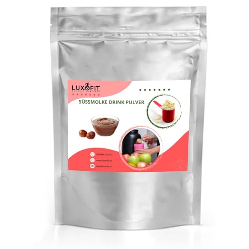 Luxofit Nougat Süßmolke Drink Pulver mit Whey Protein, für Sportler, Erfrischungsgetränk, Ernährungsergänzung, Badezusatz, schnelle und einfache Zubereitung (333 g) von luxofit