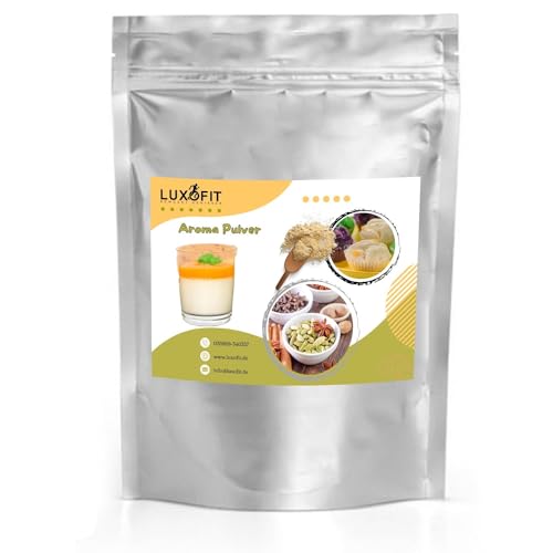 luxofit Panna Cotta Aroma Pulver, Aromatisierung von Getränken und Lebensmittel, Intensive Geschmackserlebnisse, Vielfältige Aromen für Küche, Made in Germany, GMO-Frei (1 Kg) von luxofit