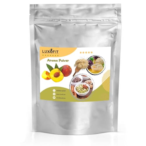 Luxofit Pfirsich Aroma Pulver, Geschmacksnuancen für Küche, Aromatisierung von Lebensmitteln und Getränken, Pulveraromen Gastronomie, Made in Germany, Vegetarisch und Vegan (1 Kg) von luxofit