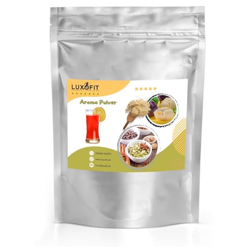 Luxofit Rote Limonade Aroma Pulver, Verschiedene Größen, Lebensmittel und Getränke aromatisieren, GMO-Frei, Made in Germany, Vegan und Vegetarisch, für die Küche und Gastronomie (1 Kg) von luxofit