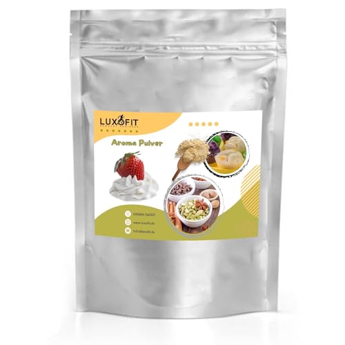 Luxofit Sahne Aroma Pulver, Verschiedene Größen, für Private Küche und Gastro geeignet, Made in Germany, GMO-Frei, Vegetarisch und Vegan, Aromapulver für Getränke und Lebensmittel (50 g) von luxofit