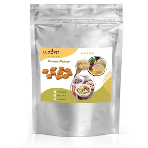 Luxofit Toffee Aroma Pulver, Aromen für die Küche und Gastronomie, Vegetarisch und Vegan, Made in Germany, GMO-Frei, Aromatisierung von Lebensmittel und Getränke (200 g) von luxofit