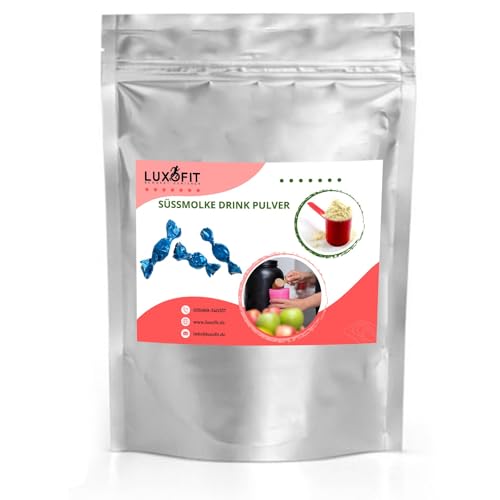 Luxofit Tutti Frutti Süßmolke Drink Pulver mit Whey Protein, Fruchtbonbon Geschmack, Natürliche Farbstoffe, Wellnessdrink, für Bad und Fitness, schnelle und einfache Zubereitung (1 Kg) von luxofit