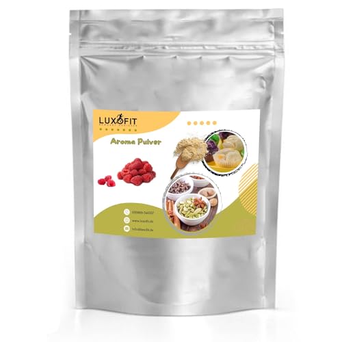 Luxofit Vanille Himbeersirup Aroma | Geschmack | Flavour Pulver, Aromen für Lebensmittel und Getränke, Geschmacksverstärker, Vegetarisch und Vegan, Made in Germany, GMO-Frei (1 Kg) von luxofit