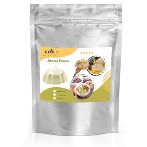 Luxofit Vanille Sahne Aroma Pulver, Private Küche und Gastronomie, Vegetarisch und Vegan, Lebensmittel und Getränke Aromatisieren, Made in Germany, GMO-Frei (500 g) von luxofit