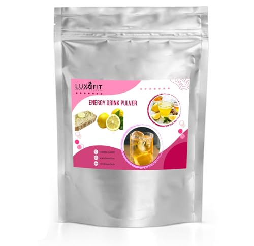 Luxofit Zitronenkuchen Energy Drink Pulver, Geschmacksintensiv, natürliche Farbstoffe, schnelle und einfache Zubereitung, Made in Germany, Sportlergetränk (10 Kg) von luxofit