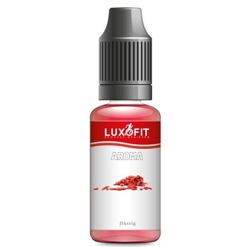 Luxofit Goji Beeren Aroma flüssig, Einzigartige Geschmackserlebnisse, cremige und fruchte Geschmacksaromen, Vegetarisch und Vegan, Made in Germany, GMO-Frei, Vielfalt in der Küche (50 ml) von luxofit