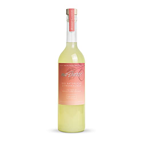 maSuerte Zitronenlikör (0.1 l) - Der natürliche Zitronenlikör - Likör aus 100% unbehandelten Zitronen - Sanft erfrischender Limoncello - leicht fruchtig-säuerlicher Geschmack von maSuerte