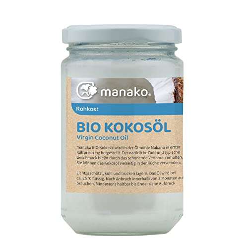 manako BIO Kokosöl/ Kokosfett, nativ kaltgepresst, 250 ml Glas von manako