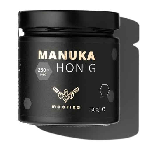 maorika - Manuka Honig 250 MGO + 500g im Glas (lichtundurchlässig, kein Plastik) - laborgeprüft, zertifiziet von maorika