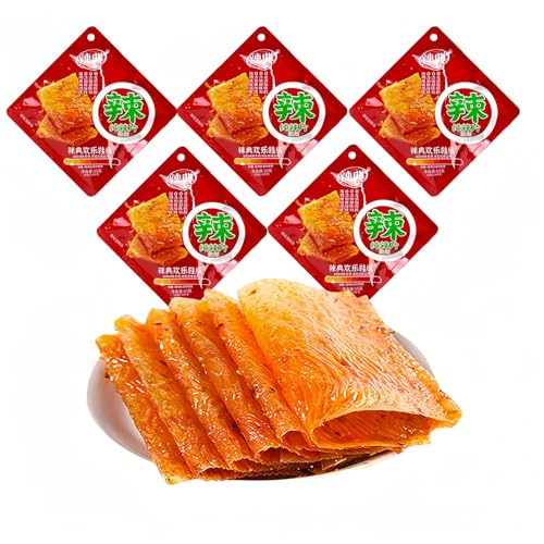 5 Packungen Latiao-Gewürzstreifen, würzige Snacks, chinesische Gewürzstreifen, klassische Gewürzstreifen, lässige Snacks, würzige Streifen Latio von mckona