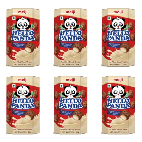 MEIJI Hello Panda Kakao-Kekse mit Milchgeschmack Füllung, 50 g von meiji