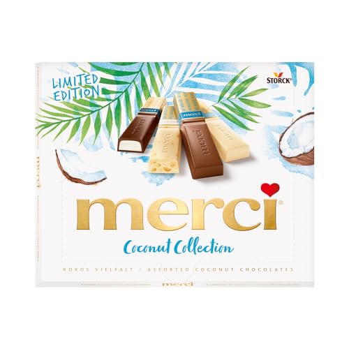 merci Finest Selection Coconut Collection – 1 x 250g – Kokos Schokoladen-Spezialitäten von merci