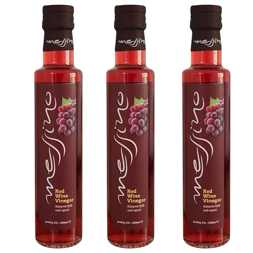 Messino Griechischer Rotweinessig, 3er Pack x 250 ml (Insgesamt: 750ml) von messino