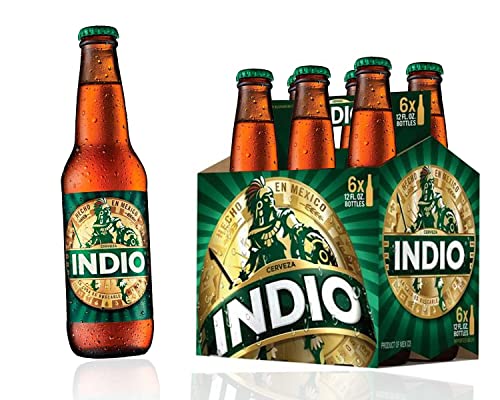 Indio Mexikanisches Bier 6er Pack - dunkles Lagerbier - Flasche je 355ml 4,1% vol, Biere aus aller Welt Mexiko von mexhaus