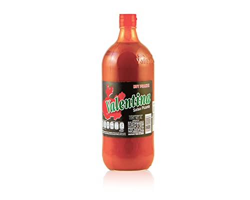 Valentina extra scharfe soße Mexican Hot / Spicy Sauce / (pack von 1 stück) - 1 lt, glutenfrei, fetfrei und ohnezucker, Viva México Collection by Mexhaus von mexhaus