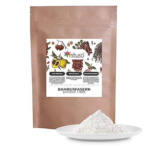 Bambusfasern 800g - Glutenfrei & Low Carb | 100% Vegan, ohne künstliche Zusätze - ideal als Bindemittel und Verdickungsmittel für Backen, Kochen, Smoothies & Saucen - mituso von mituso