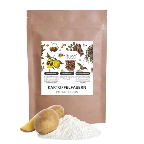 Kartoffelfasern 800g | vegan, glutenfrei & low carb - Reich an Ballaststoffen, ideal zum Backen & Kochen - Vielseitige Mehl-Alternative | in Deutschland kontrolliert, abgefüllt - mituso von mituso